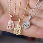 Full Moissanite Necklaces For Women Men 925 Sterling Silver Lab Diamond Pendant Chain Wedding Party 18K Gold Plated Fine Jewelry