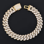 Gold Cuban Chain Necklace Iced Out 20/26/36MM