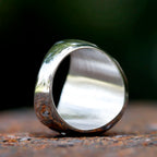 Viking Vegvisir Axe Amulet Ring — Stainless Steel