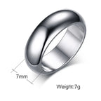 Basic Rings for Men,2/4/6/8/10mm Width Plain Dome High Polished Stainless Steel Wedding Band Promise Ring,Comfort Fit US Size