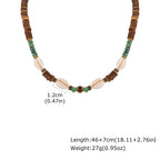 Coconut Shell Beaded Surfer Necklace