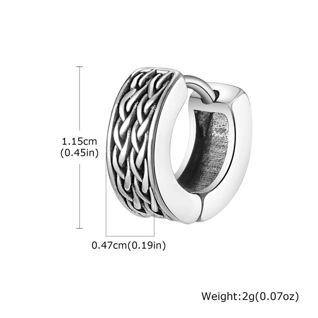 Celtic Knot Viking Hoop Earrings — Stainless Steel