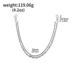 Men's Long Belt Jeans Wallet Chain Keychain