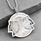 Stainless Steel Viking Fenrir Wolf Pendant Necklace Vintage Nordic Rune Men Jewelry Gift Wholesale Dropshipping