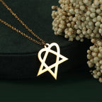 Geometric Triangle Star Necklace — Stainless Steel