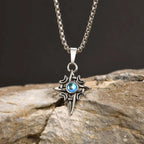 Moonstone Viking Knot Pendant — Stainless