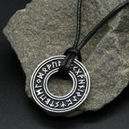 Slavic Norway Valknut with the Elder Futhark Runes Pagan Amulet Pendant Men Necklace Scandinavian Viking Jewelry