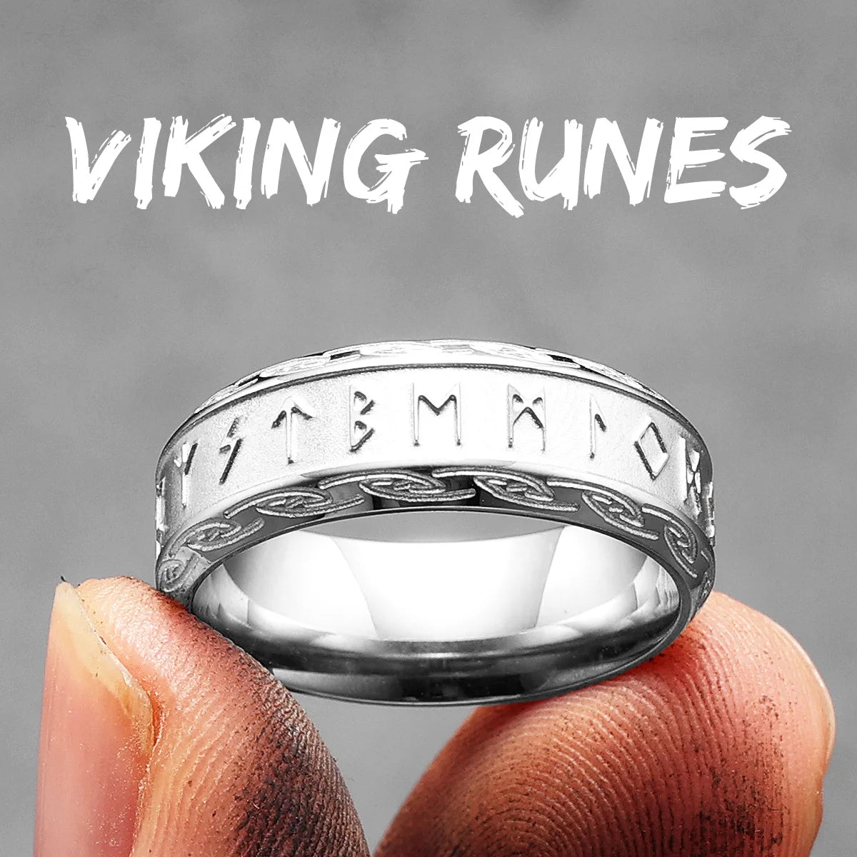 Viking Rune Ring — Stainless Steel