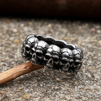 Gothic Skull Steel Ring Vintage Punk Rock Party