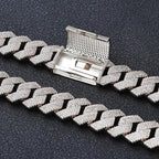 Rose Gold Cuban Bracelet Iced Out 15MM 4-Row