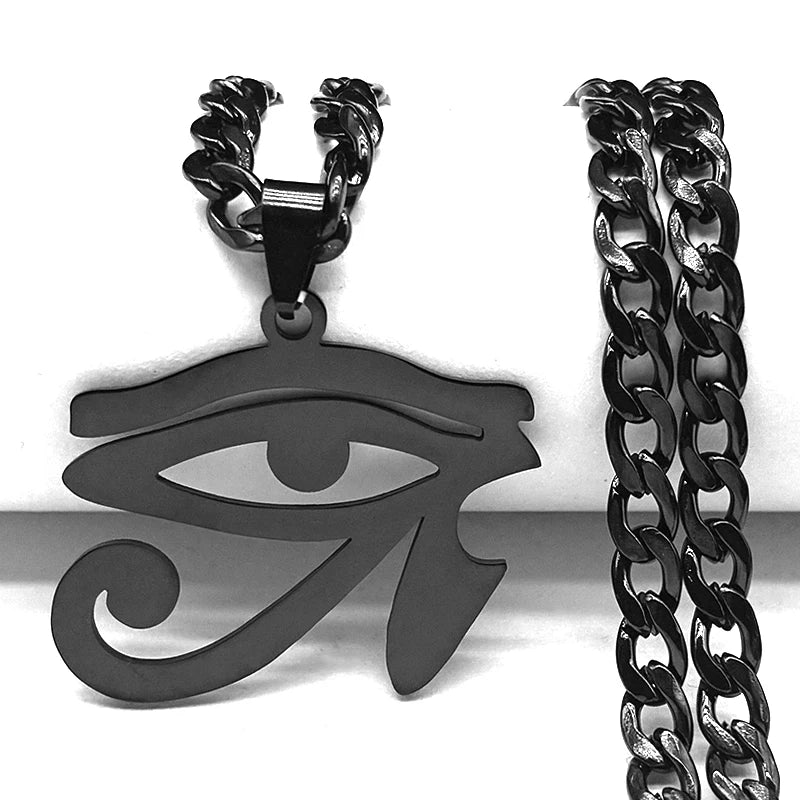 Horus Eye Black Pendant Egyptian Symbol Gun
