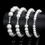 Pearl Bead Bracelet Stainless Steel 6-12MM