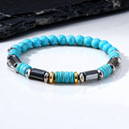 Blue Stone Beaded Bracelet
