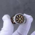Stainless Steel Vikings Vegvisir Compass Runes Ring for Men Vintage  Fashion Celtic Knot Accessories Hip Hop Biker Jewelry Gift