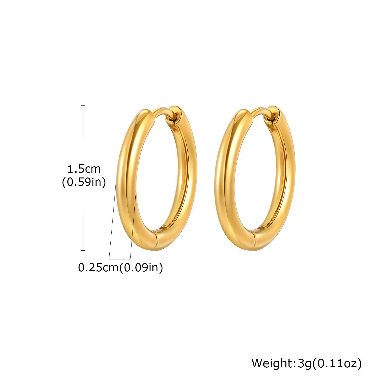 Minimal Hoop Earring — Stainless Steel