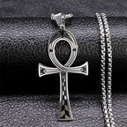 Egyptian Ankh Cross Necklace — Stainless Steel