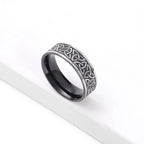 Viking Words Ring Western Band for Men and Women