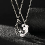 Goldfish Yin Yang Tai Ji Necklace — Black-Tone