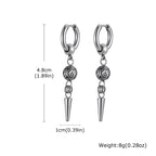 Cross Hoop Earrings — Stainless Steel