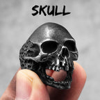Various Skull Rings 316L Stainless Steel Men Skulls Ring Simple Skeleton Punk Rock Party for Rider Male Friend Jewelry Best Gift