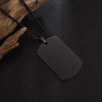 Hip Hop Military Style Stainless Steel Dog Tag Pendant Necklace for Men Women Gold Plated Personalized Id Card Name