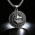 Wolf Viking Steel Pendant 316L Rune Totem