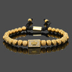 Crown Beads Charm Bracelet — Stainless Steel
