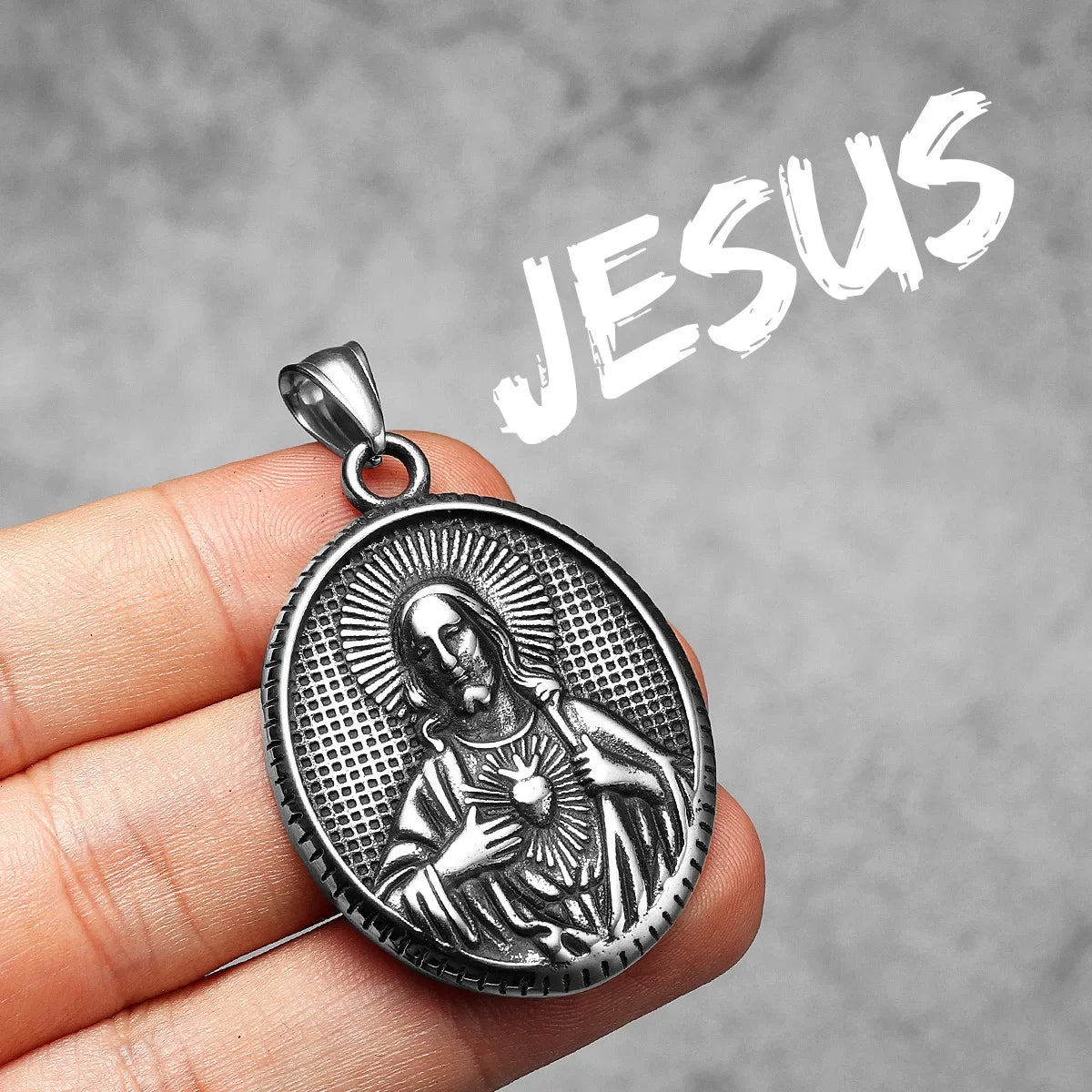Jesus Avatar Pendant Necklace Stainless Steel