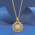 luxury real gold jewelry 24k certifid eight treasures compass pendant au999 pure gold necklace adjustable