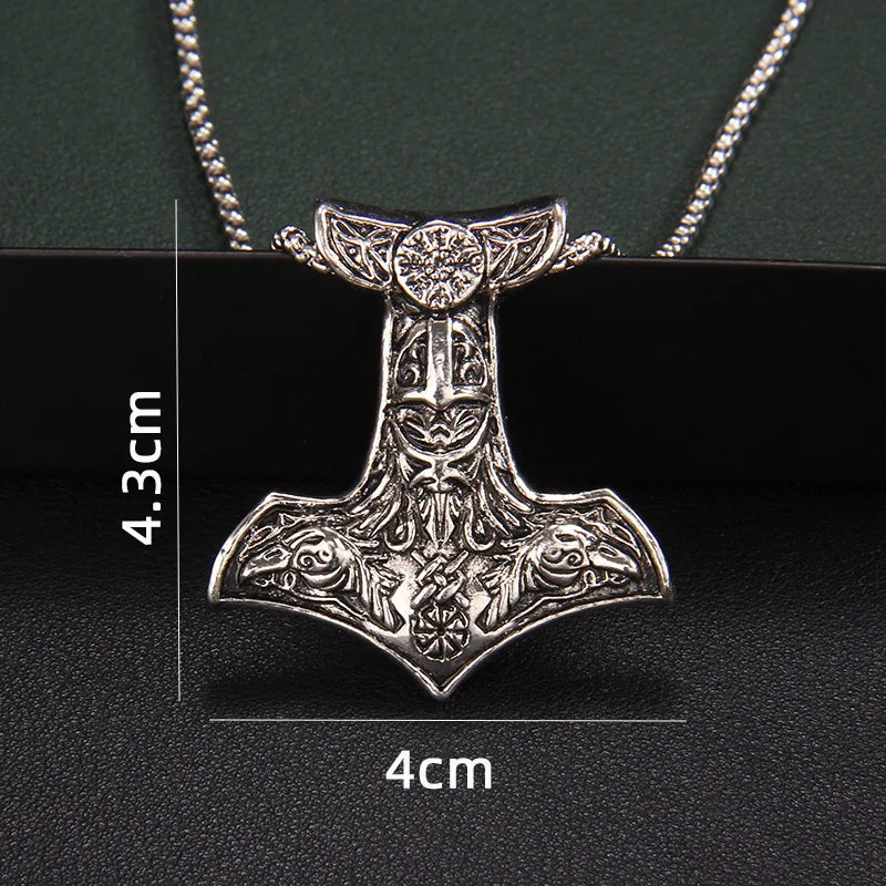 Odin Steel Pendant Nordic Mythology Viking Double