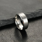 New Fashion Charm Jewelry Ring for Men Women Stainless Steel Black Rings Wedding Engagement High Quality Matte Male Accessory