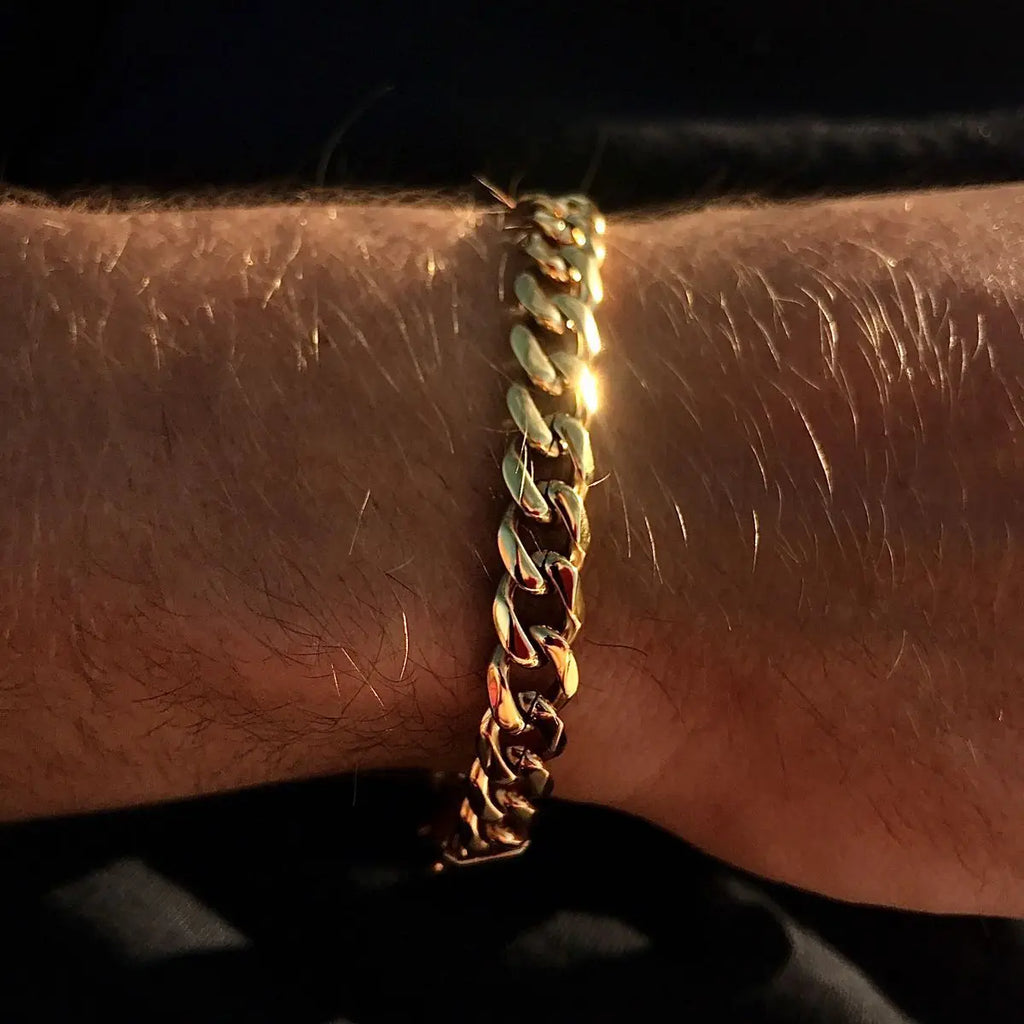 Cuban Miami Curb Chain Bracelet — Two-Tone
