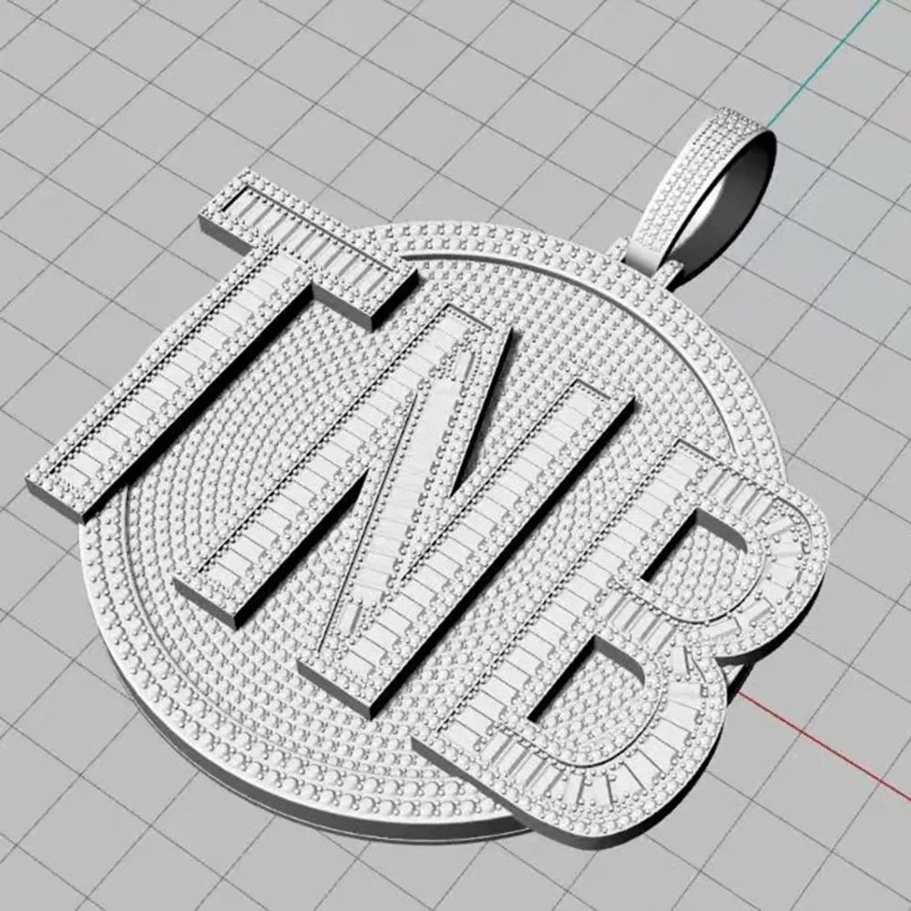 Iced Out Name Disc Pendant 80MM