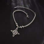 Witchcraft Witch Knot Necklace Irish Trinity Knot Triple Spiral Pendant Stainless Steel Ankh Cross Pentagram Amulet Jewelry