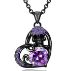 Iced Out Skull Black Pendant Necklace