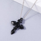 Retro Cross Pendant Necklaces for Women Men Gothic Steampunk Skull Necklace Chain Hip Hop Jewelry Gifts