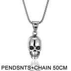 Gothic Skull Stainless Steel Pendant Necklace