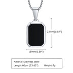 Men's Silver Color Geometric Pendant Necklace, Non Fading Stainless Steel Compass Necklace with Chain, Stylish Jewelry