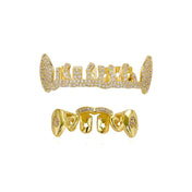 Edgy Trendy Irregular Hollow Star Fangs Teeth Grillz Hip Hop Rapper Street Fashion Halloween Party Wear Novelty Mouth