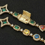 Iced Out CZ Colorful Bracelet Gold 18K
