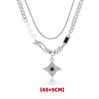 Hip Hop Melting Star Pendant for Man Woman Original Design Non Fading Titanium Steel Lock Chain New Couple Jewelry Kpop