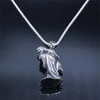 Antique Skull Pendant Necklace — Stainless Steel