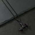 Fitness Dumbbell Pendant Necklace — Stainless Steel
