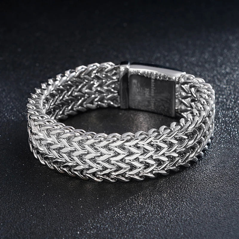 Mesh Link Bracelet, Multiple Widths — Stainless Steel