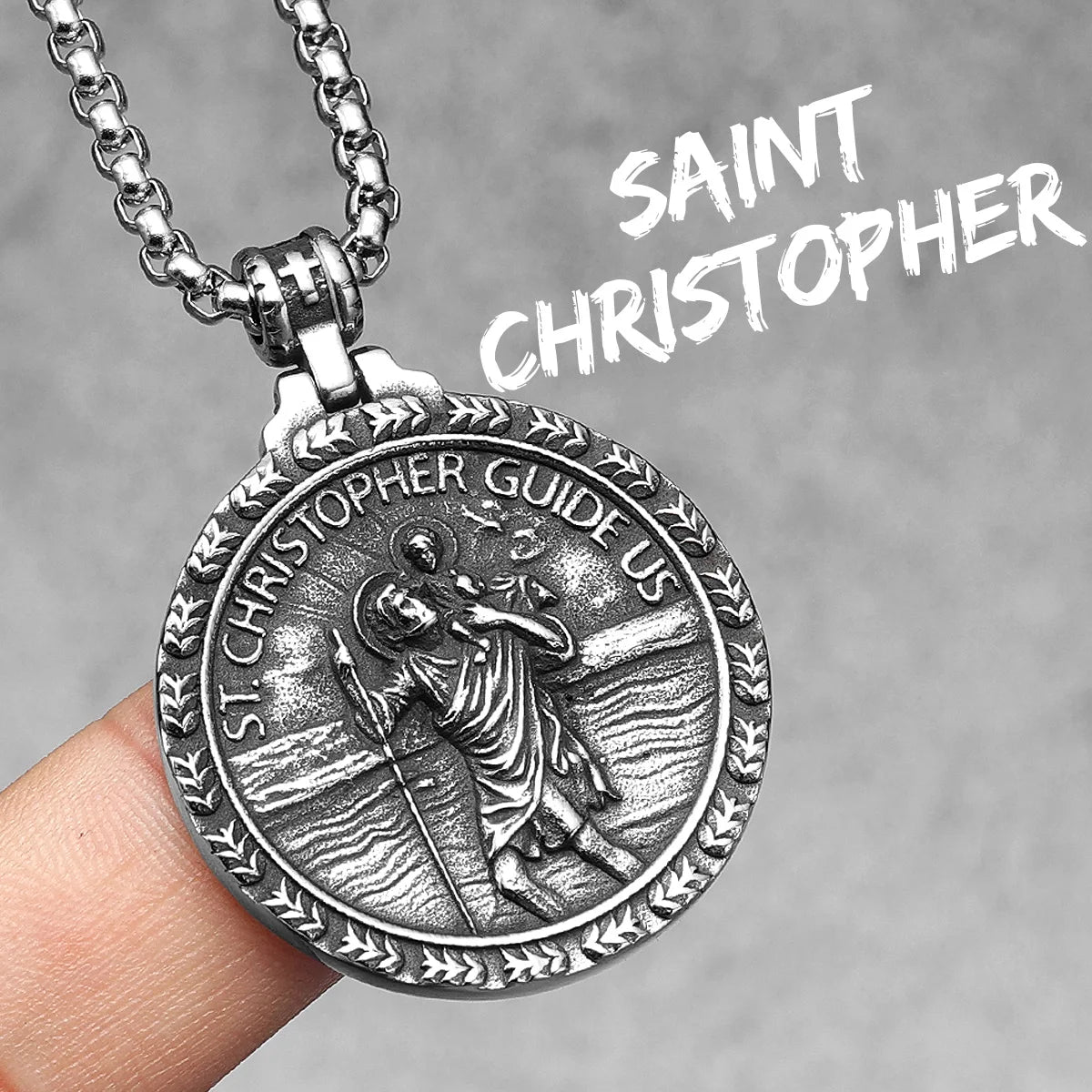 Angel Jesus Virgin Mary Pendant — Stainless Steel