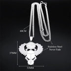 Eye of Horus Ankh Pendant — Stainless