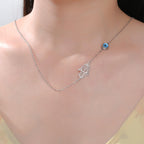My Shape Turkish Hamsa Evil Eye Necklaces Stainless Steel Hollow Fatima Hand Chain Choker Fashion Lucky Jewelry