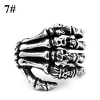Skeleton Hand Bone Skull Ring — Stainless Steel