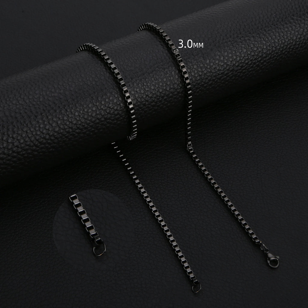 Box Chain Necklace — Stainless Steel 3mm
