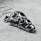 Gothic Skeleton Stainless Steel Pendant Necklace